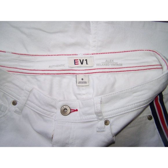 EV1 Skirt Denim Alex Relaxed 6 White Cotton blend - Picture 4 of 5